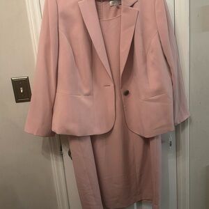 Kasper Blush Pink Blazer and Dress Ensemble